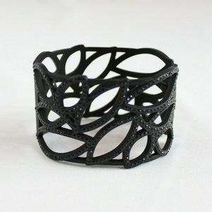 Lia Sophia Black Crystal Bangle bracelet